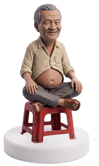 Viet Dad Spinner figurine