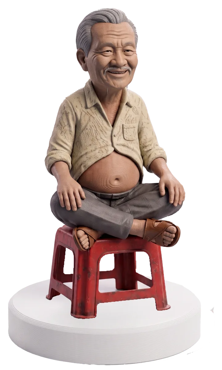 Viet Dad Spinner figurine
